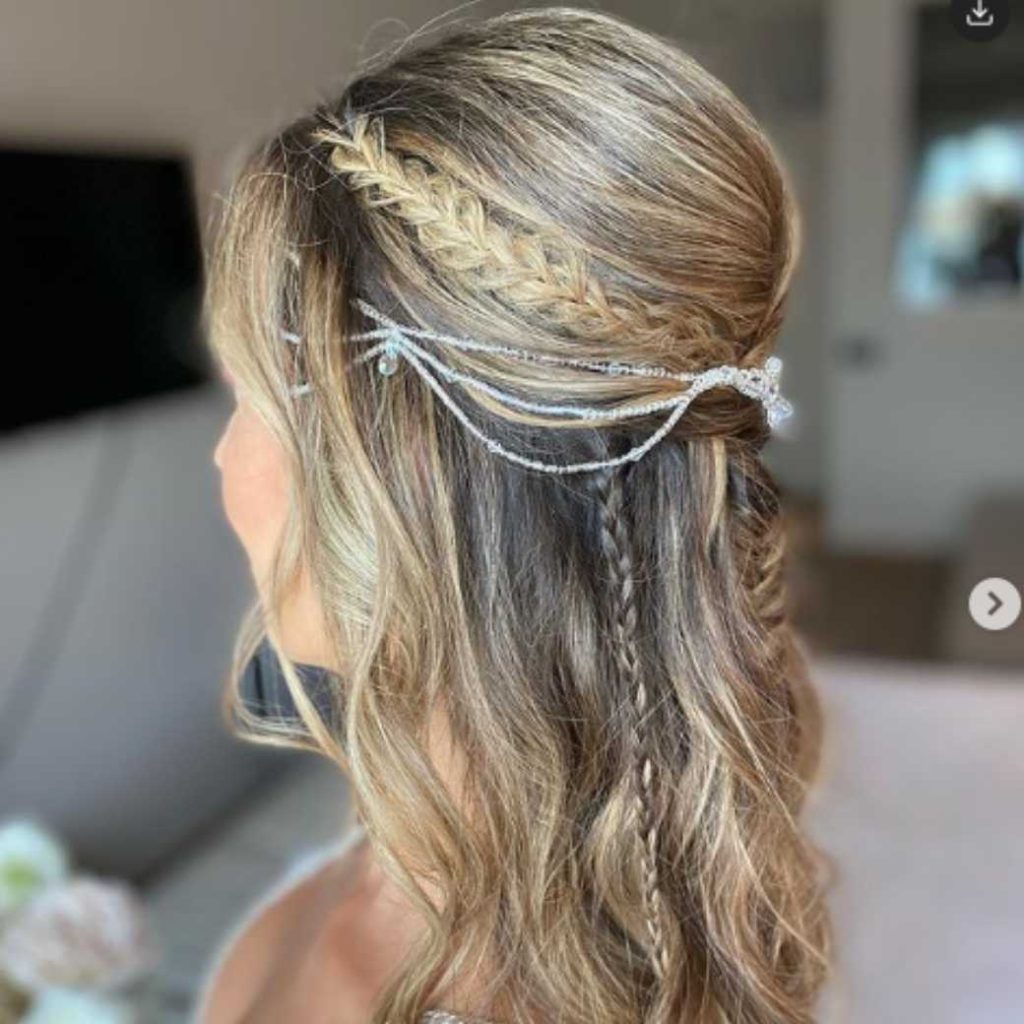 peinado novias semirecogido lado