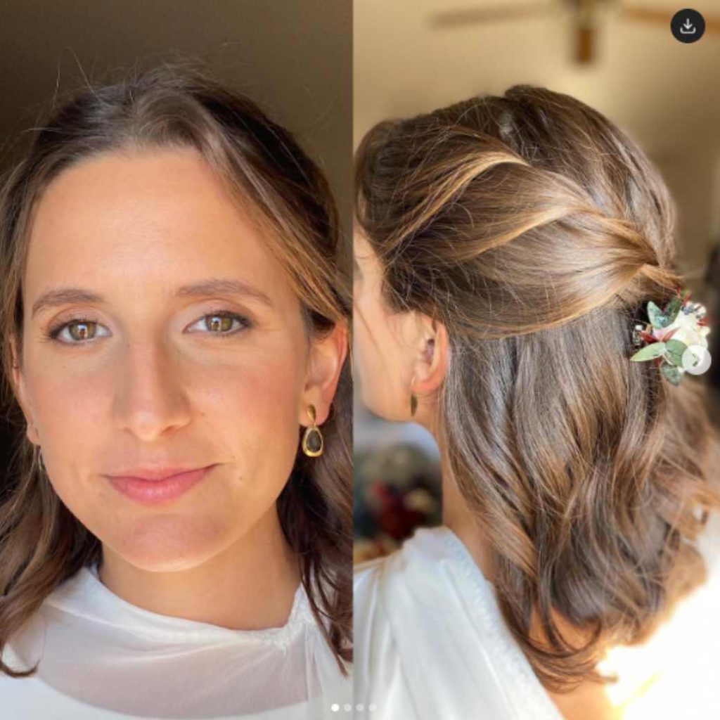 Peinados semi recogidos sencillo 